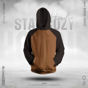 Fleece Hoodie-Raglan-Biscuit