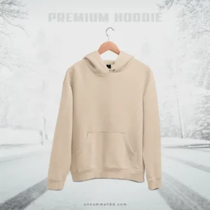 Pullover Plain Style Hoodie – Cream