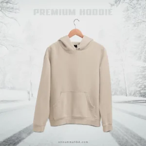 Pullover Plain Style Hoodie – Deep Cream